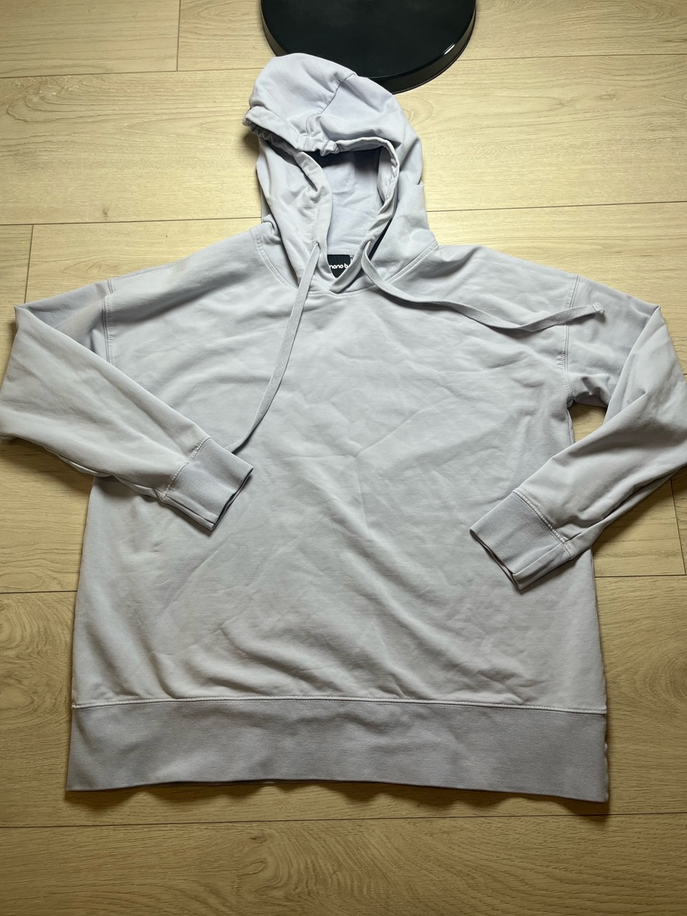 Mono B Hoodie Women’s Grayish Blue Lavender 3/4 Sleeves Size Medium